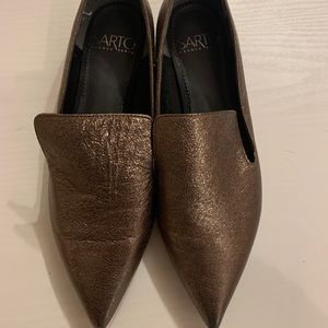 Franco Sarto metallic loafer size 6